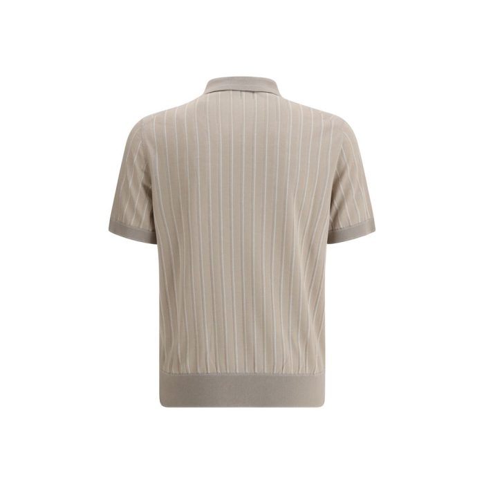 Brioni Striped Polo Sweater - Image 2