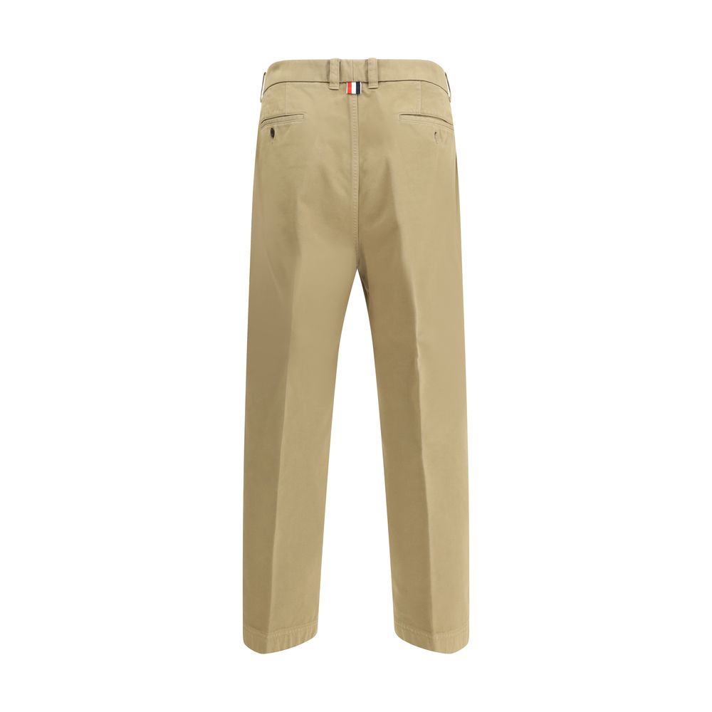 Thom Browne Beige Cotton Casual Pants - Image 2
