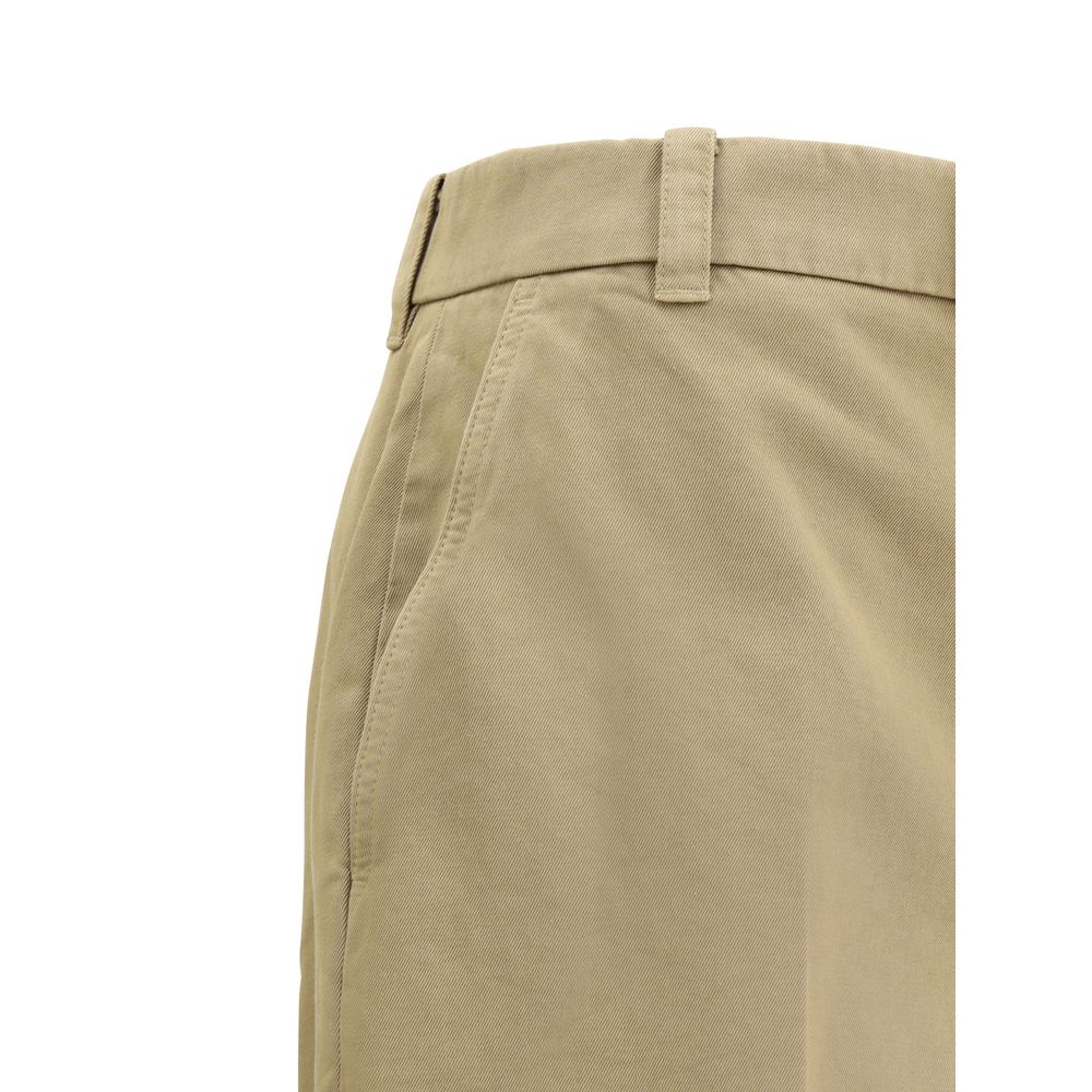 Thom Browne Beige Cotton Casual Pants - Image 3