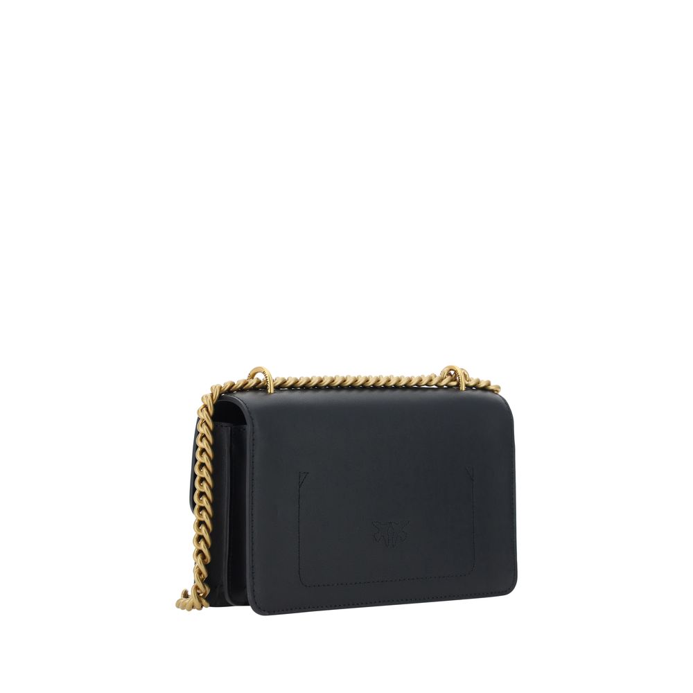 PINKO Black Calf Leather Bos Taurus Shoulder Bag - Image 3