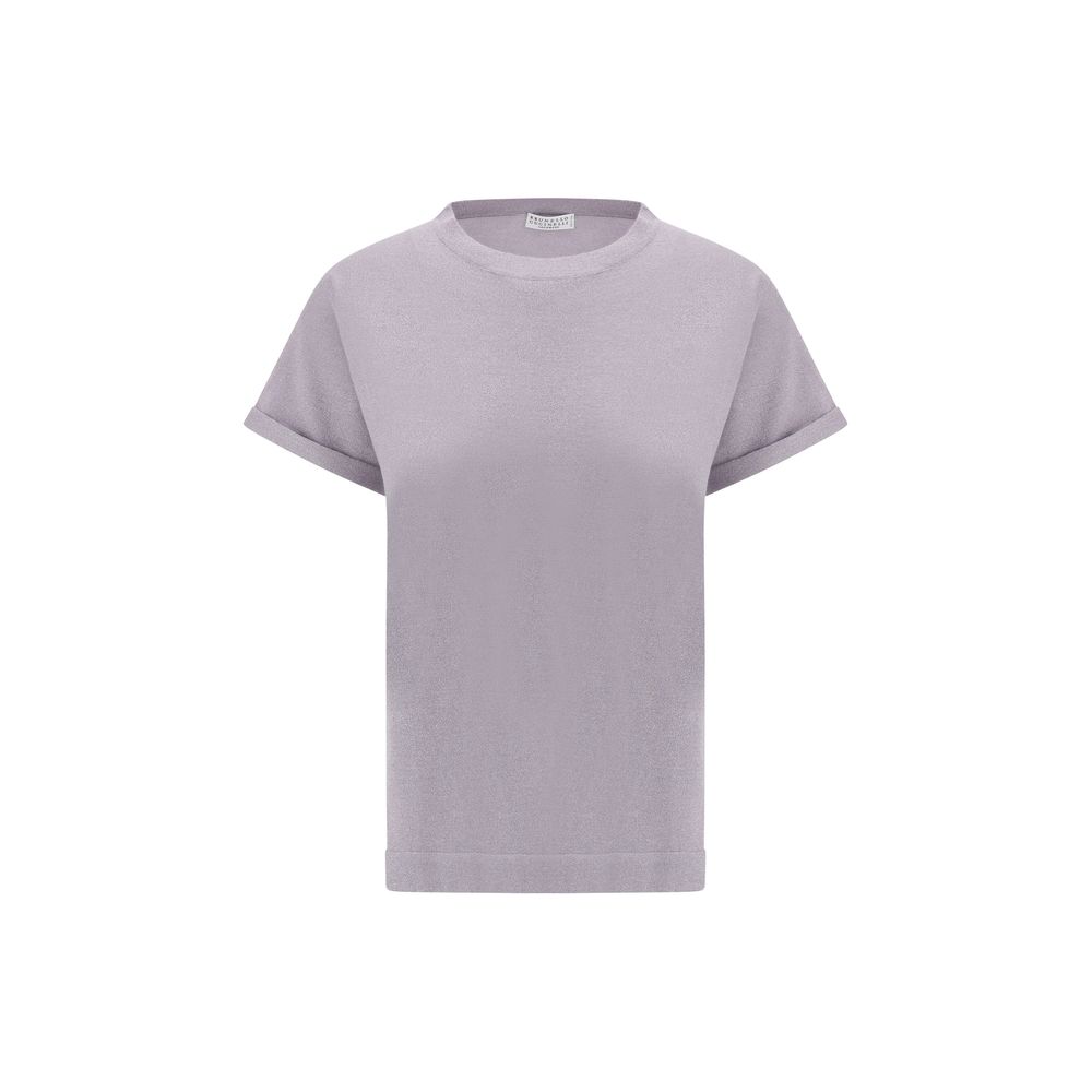 Brunello Cucinelli cashmere glitter T-shirt