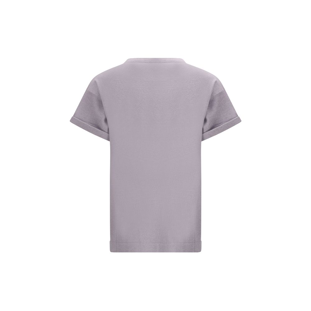 Brunello Cucinelli cashmere glitter T-shirt - Image 2