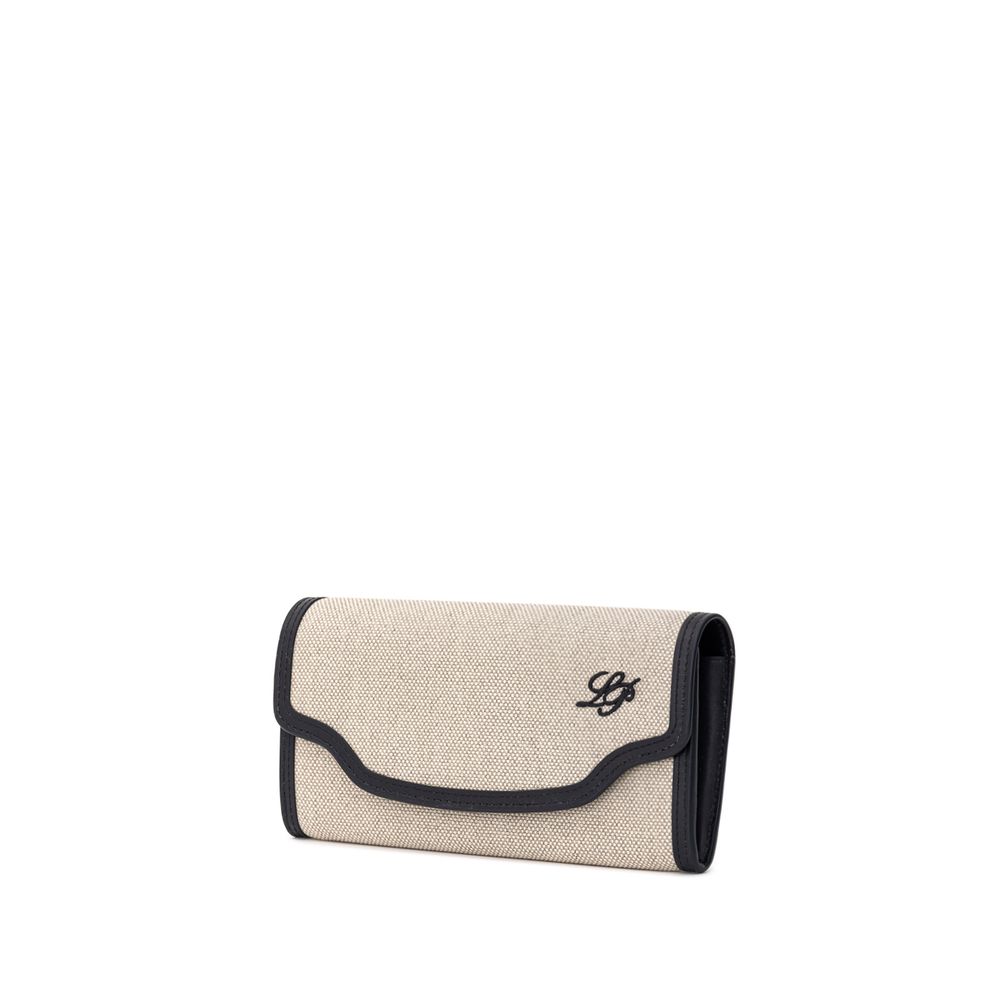 Loro Piana Beige Fabric And Leather Wallet - Image 2