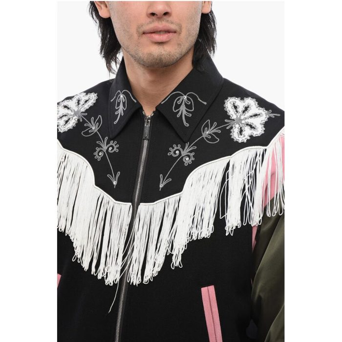 Dsquared² Embroidered WESTERN Bomber With Fringes - Image 3