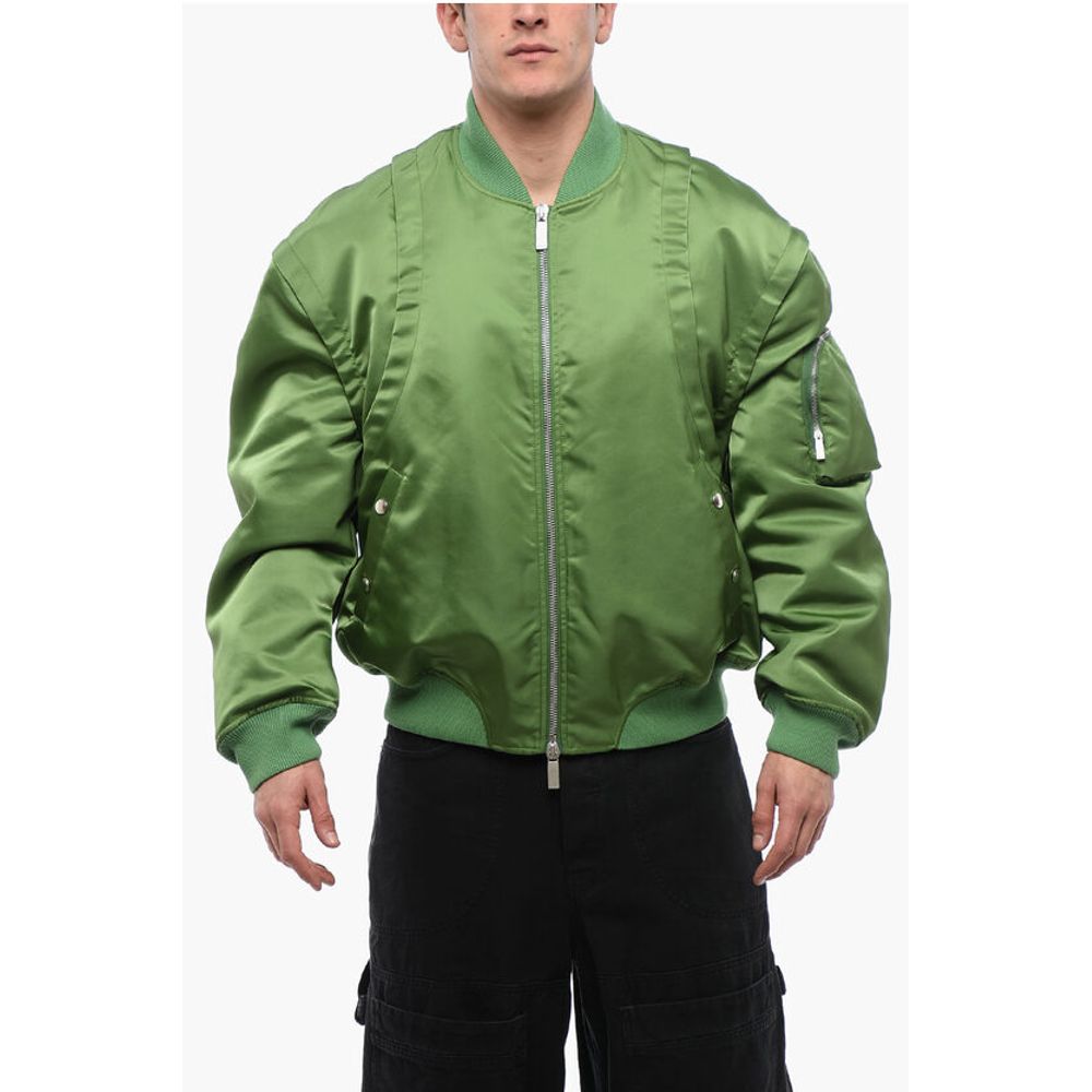 Off-White Padded ARROW Bomber Jacket with Removable Sleeves