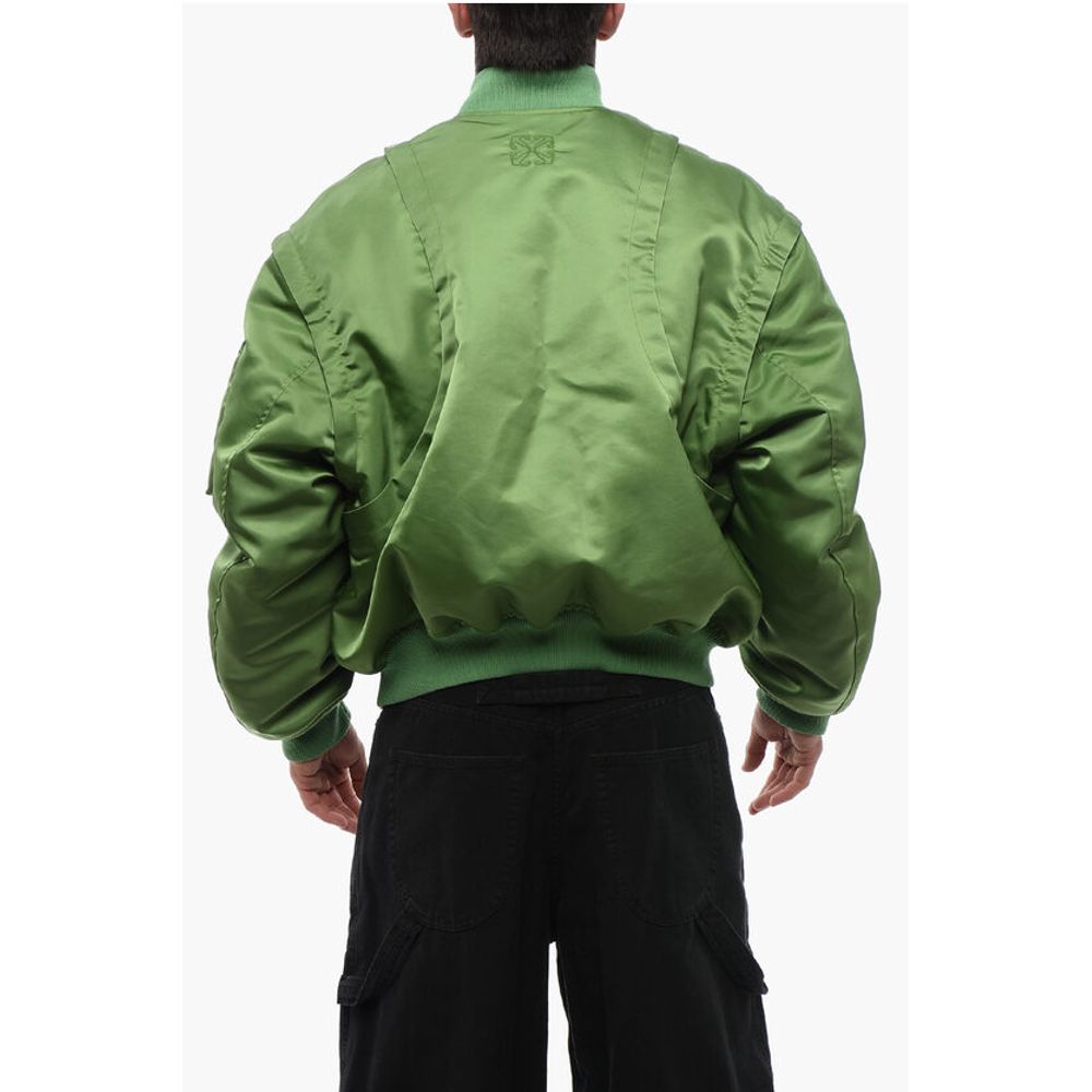 Off-White Padded ARROW Bomber Jacket with Removable Sleeves - Image 2