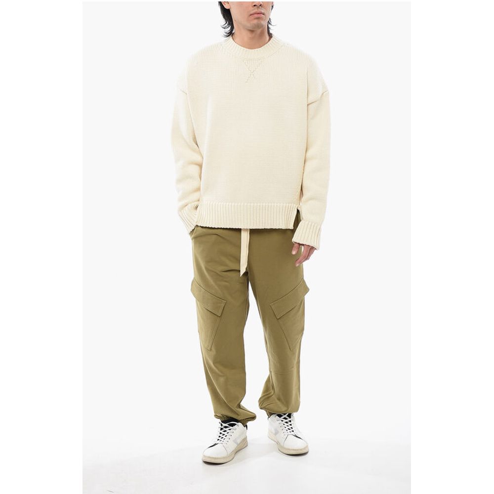 Jil Sander Crew Neck CHUNKY Cotton Blend Sweater - Image 4