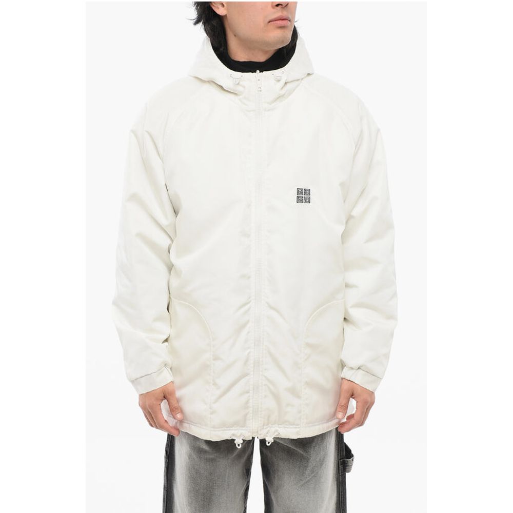 Givenchy Zip-up Padded Parka Jacket with Embroidered Logo