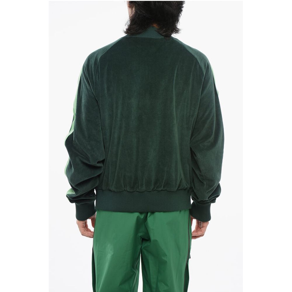 Amiri Velour RAIN FOREST Track Sweatshirt with Tape Side Bands - Image 2