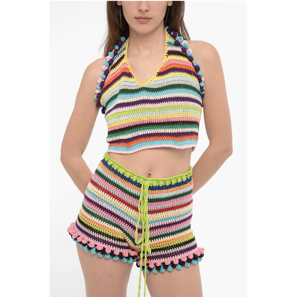 Matimì Cropped Crochet Halterneck Top