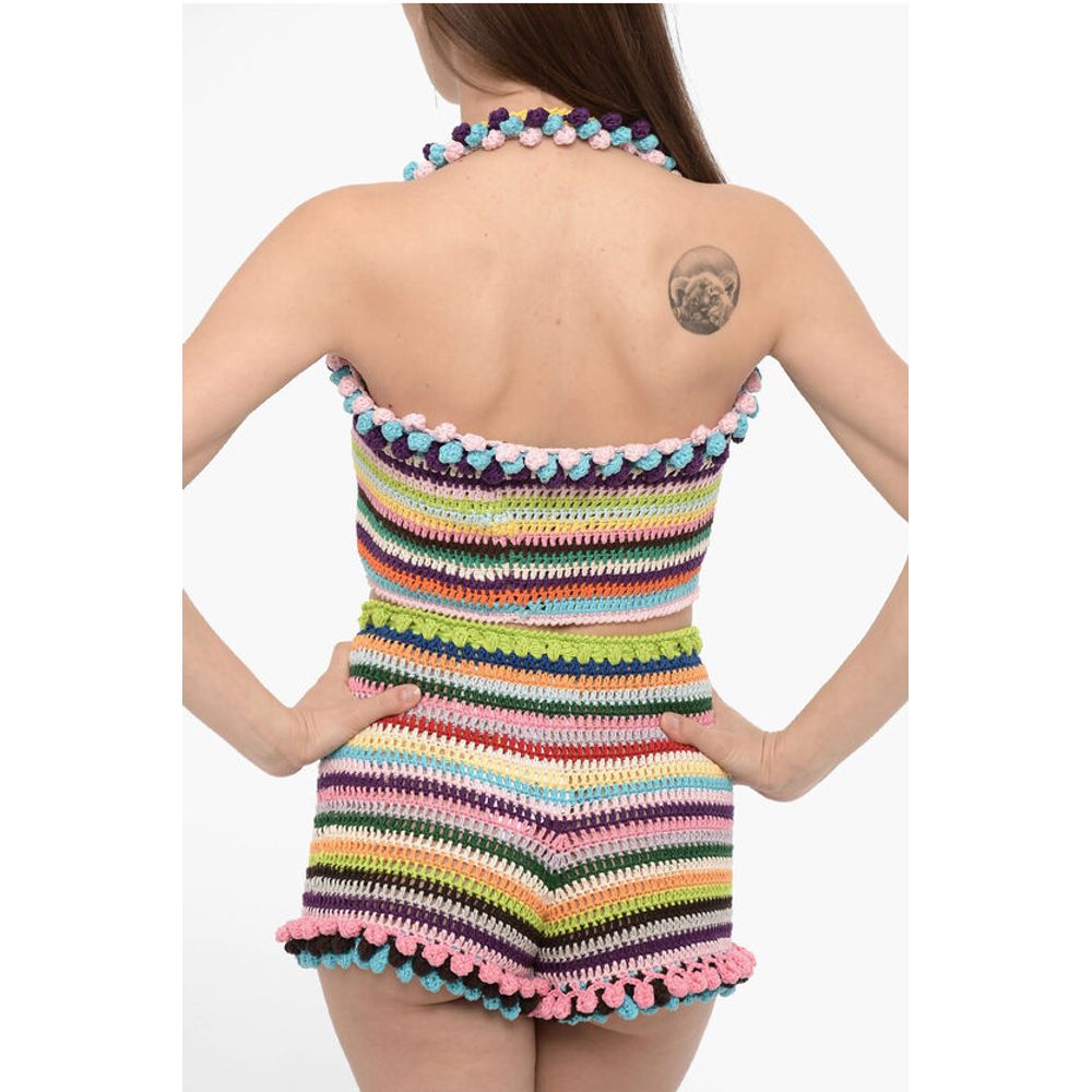 Matimì Cropped Crochet Halterneck Top - Image 2