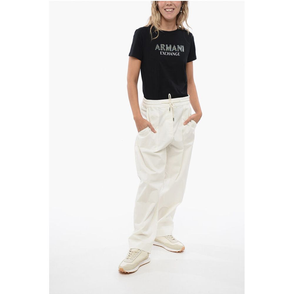 Armani Stretch Cotton Pants with Drawstring - Image 4