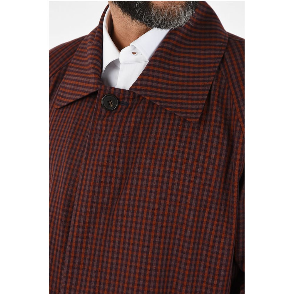 Corneliani mini check CARTESIO hidden closure coat - Image 3
