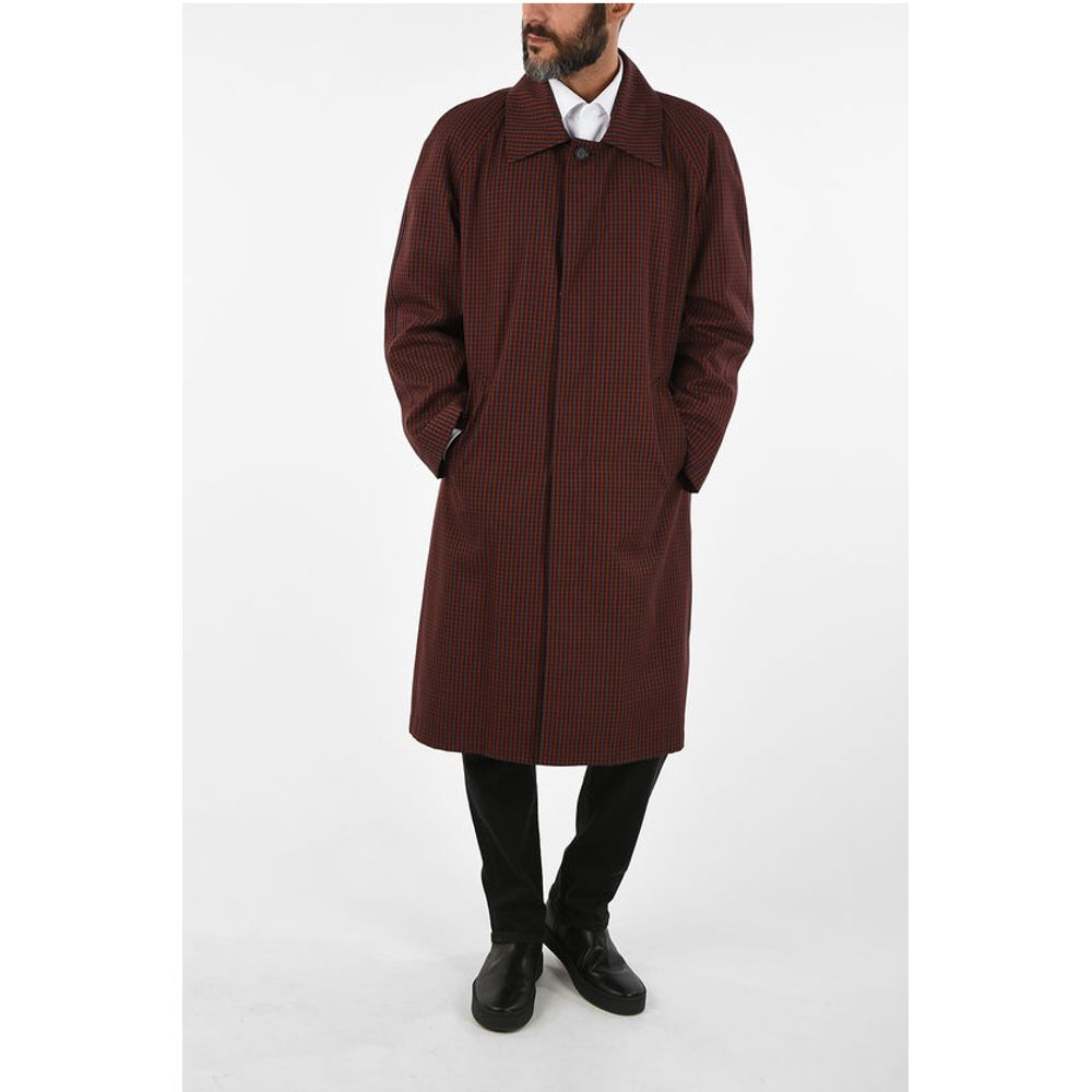Corneliani mini check CARTESIO hidden closure coat - Image 4