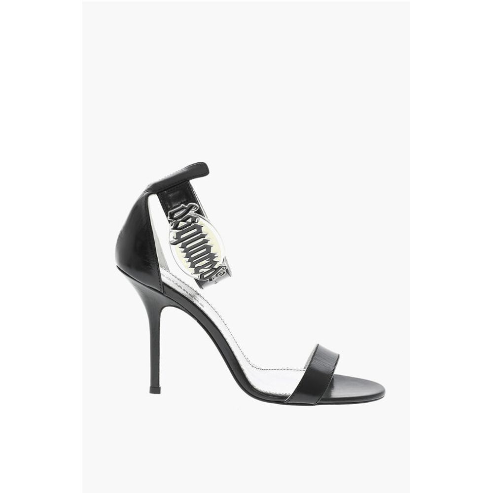 Dsquared² Leather GOTHIC Sandal With Metal Logo 11 cm - Image 3