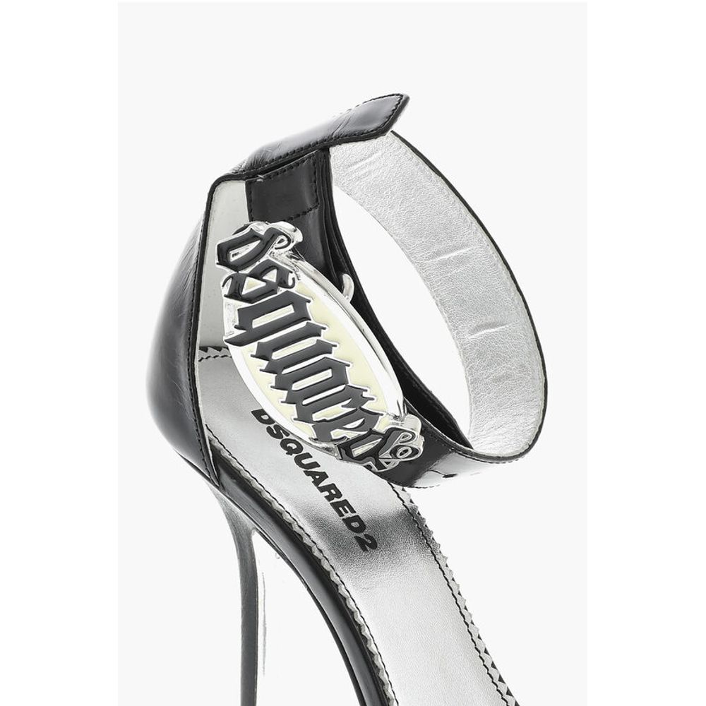 Dsquared² Leather GOTHIC Sandal With Metal Logo 11 cm - Image 4