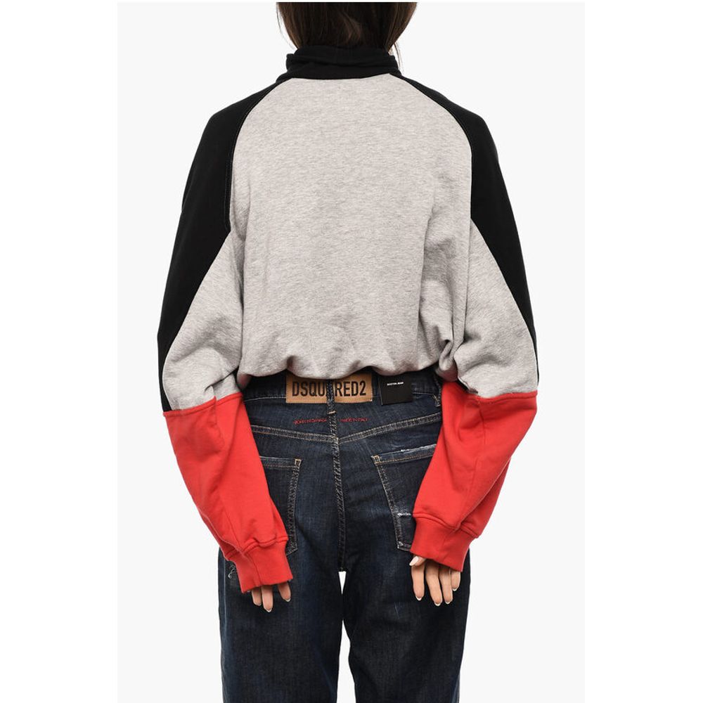 Dsquared² Half Zip Cotton Sweatshirt with Patches - Image 2