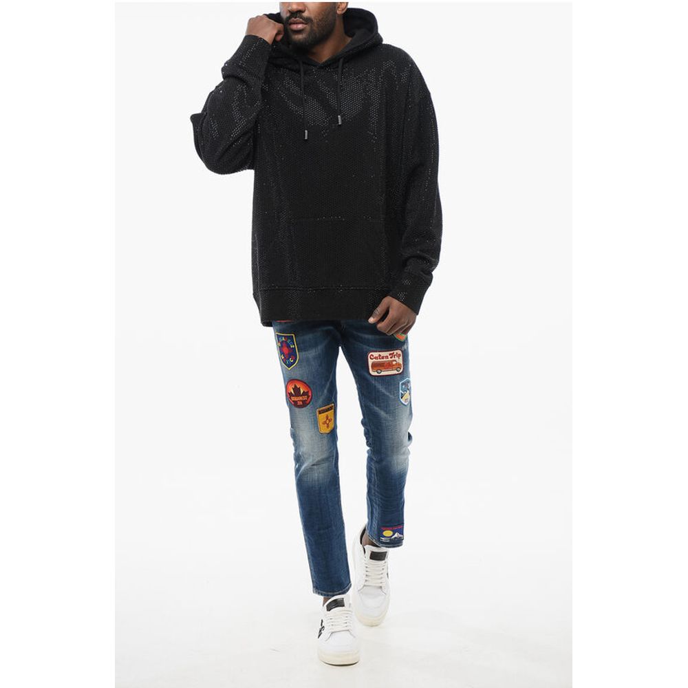 Dsquared² Rhinestoned Cotton IBRA Hoodie - Image 4