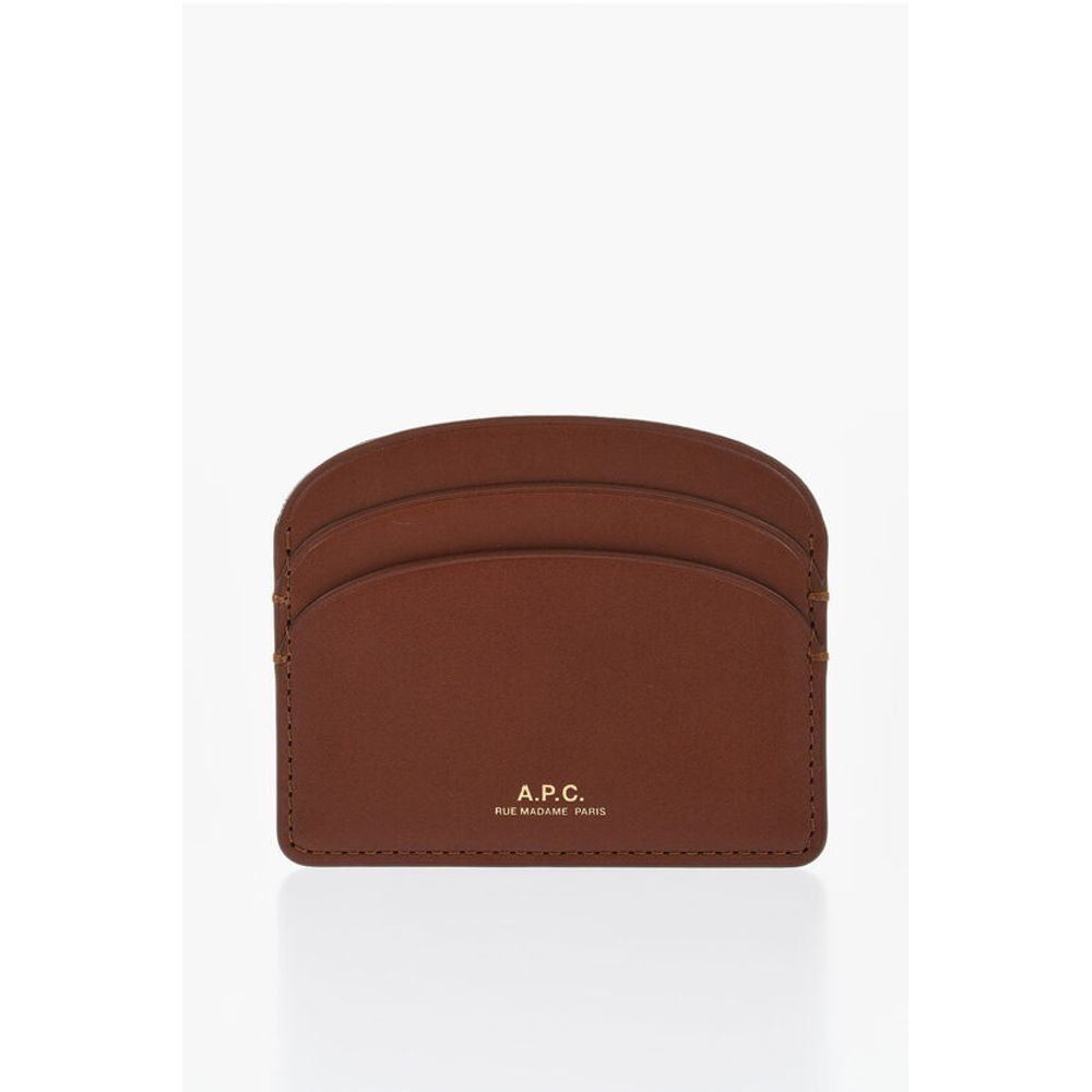 A.P.C. Solid Color Leather Card Holder