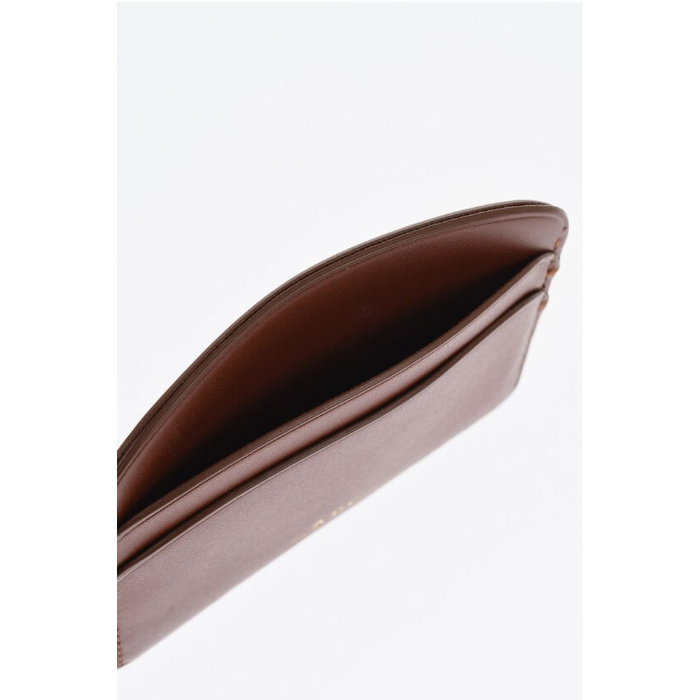A.P.C. Solid Color Leather Card Holder - Image 3