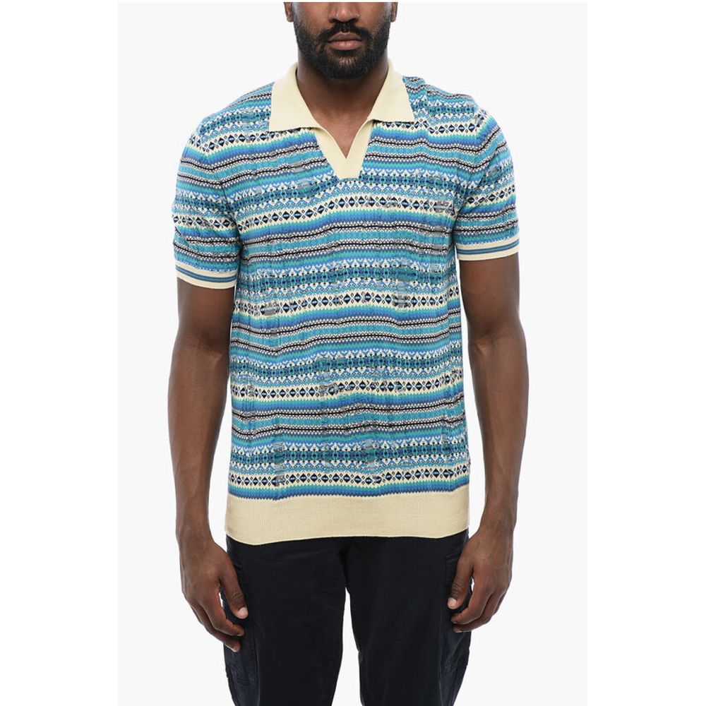 Altea Relaxed-fit Polo with Geomtric Motif