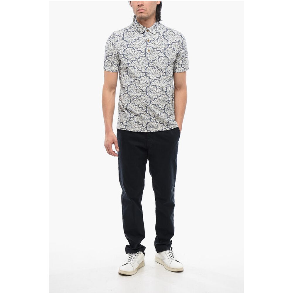 Altea Short Sleeved Polo With Paisley Motif - Image 4