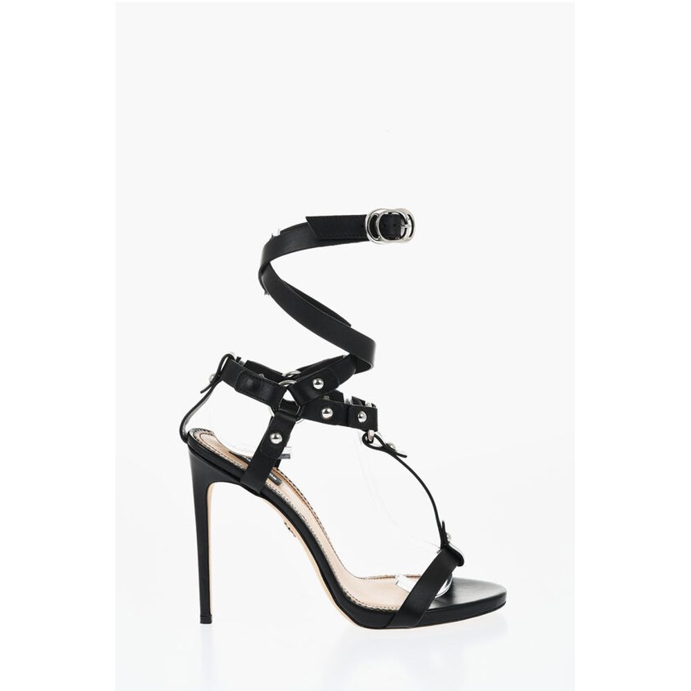 Dsquared² Studded Design RIDER Leather Sandals 11cm - Image 3