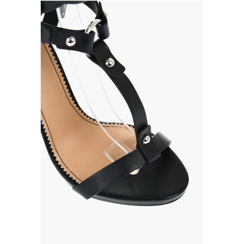 Dsquared² Studded Design RIDER Leather Sandals 11cm - Image 4