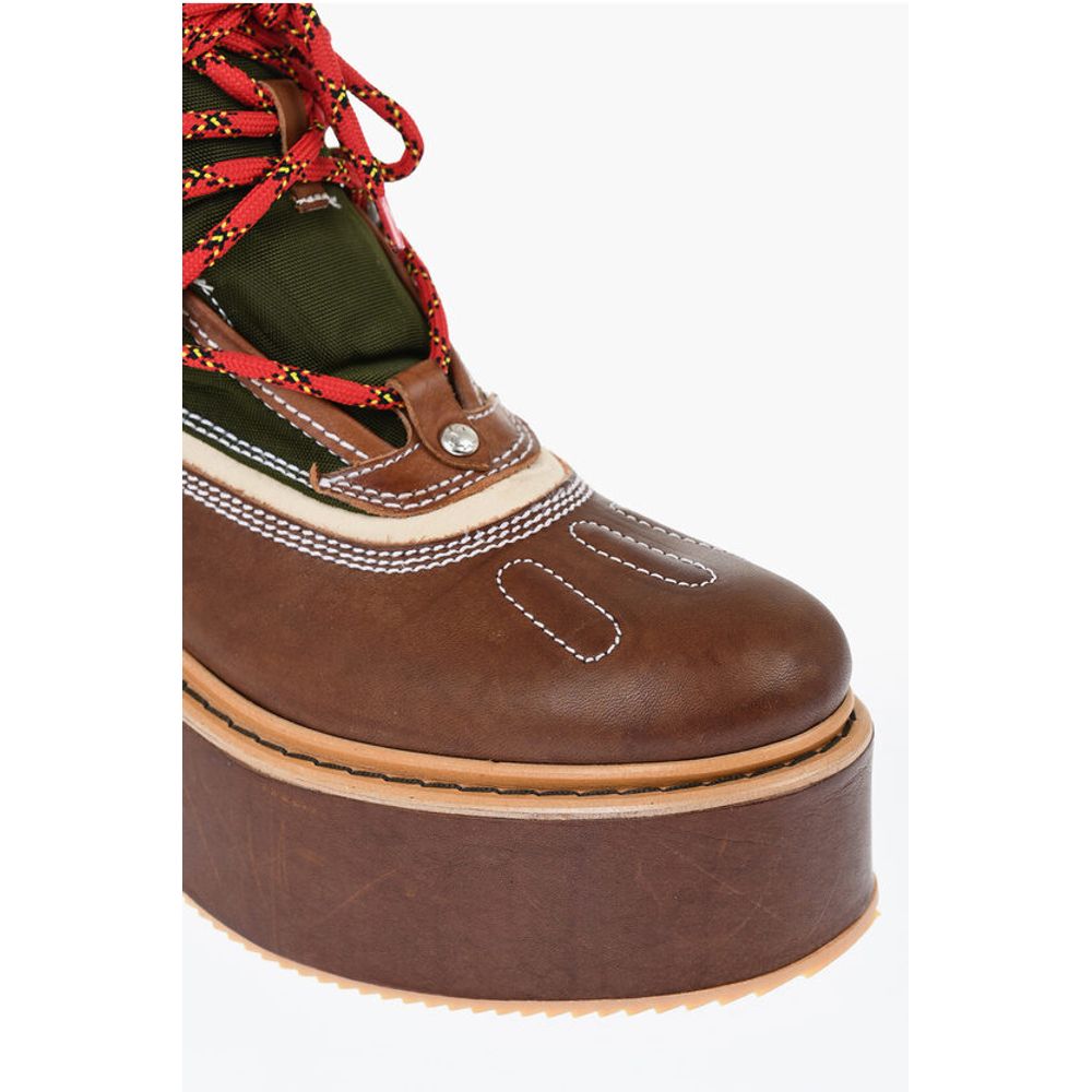 Dsquared² Wood Effect Sole CANADA HIKING Platform Booties - Image 5