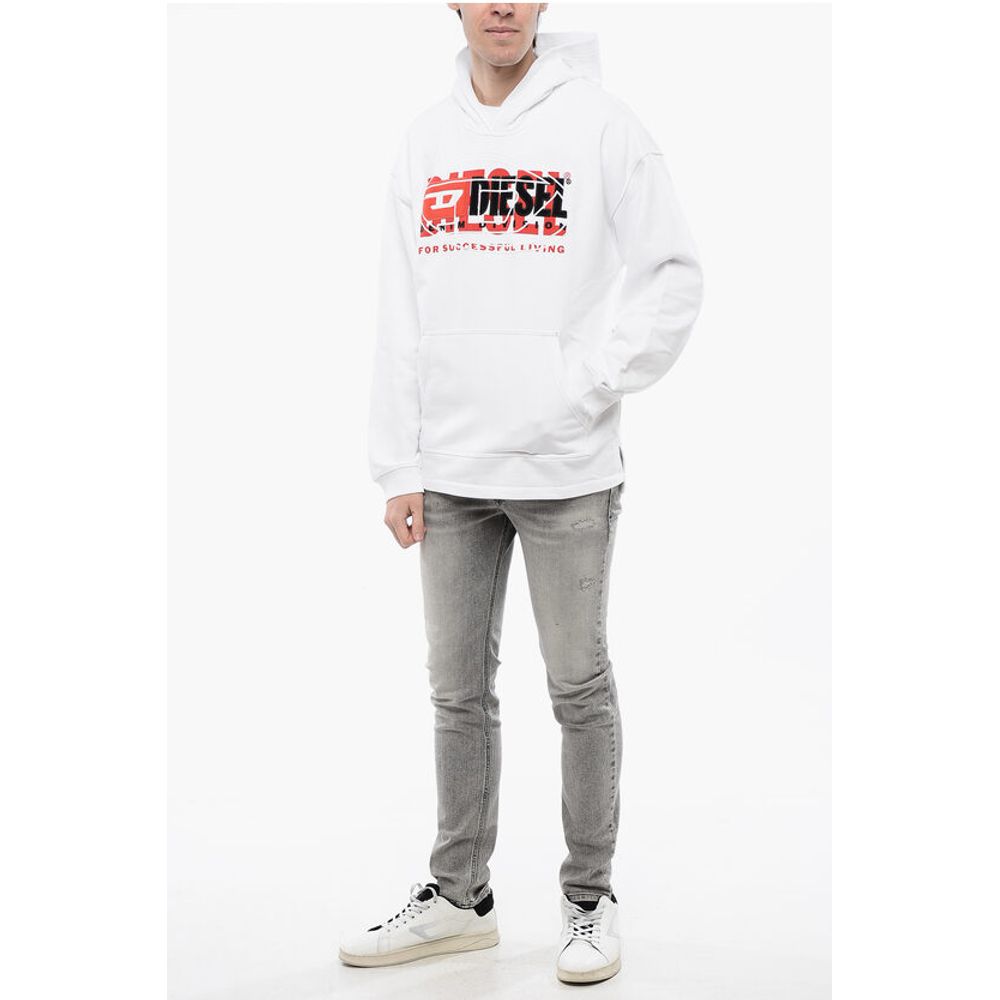 Diesel RED TAG Embroidered S-BAXT Hoodie with Patch Pocket - Image 4