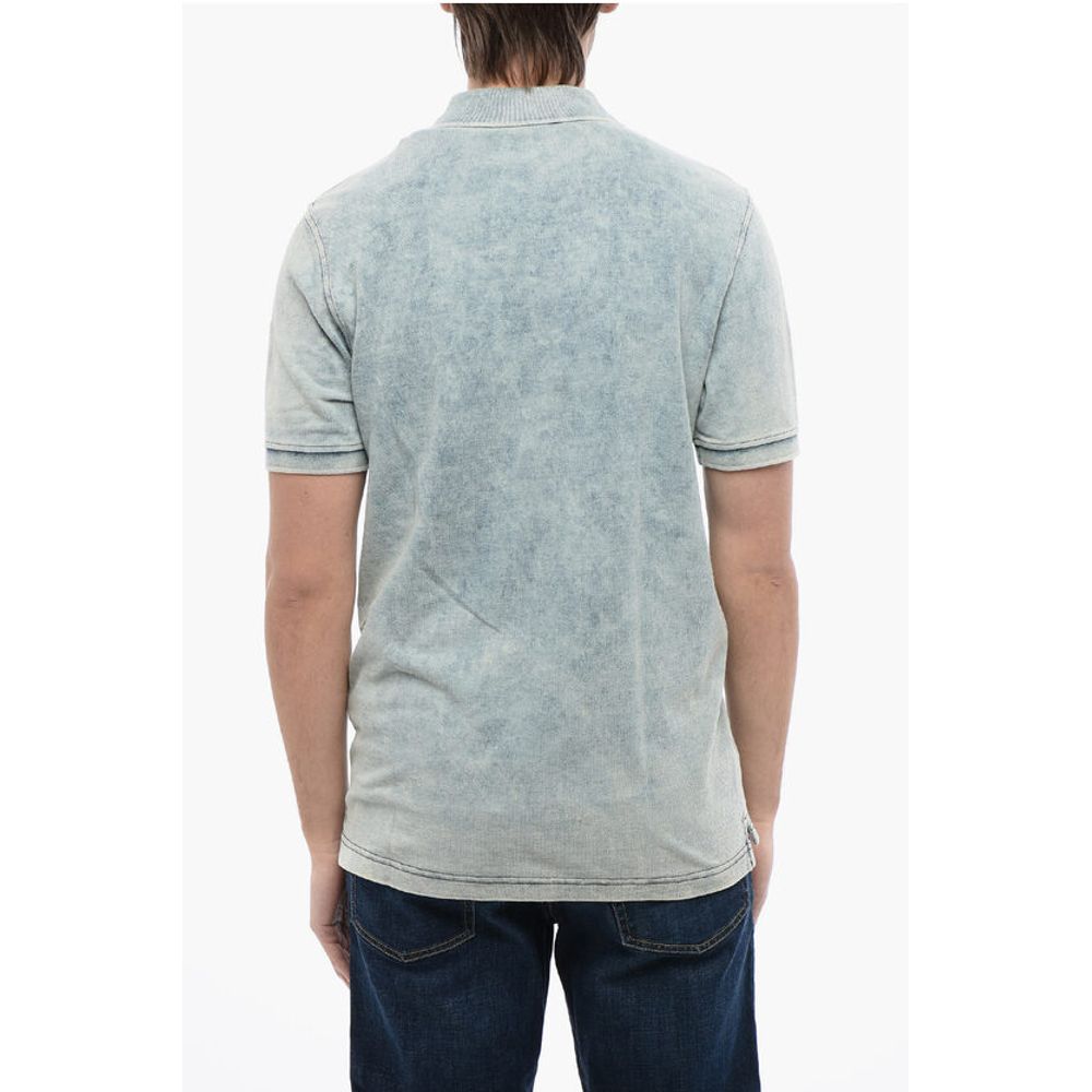Diesel RED TAG Acid Wash Effect T-SMITH-ZIP Polo Shirt with Half Zi - Image 2