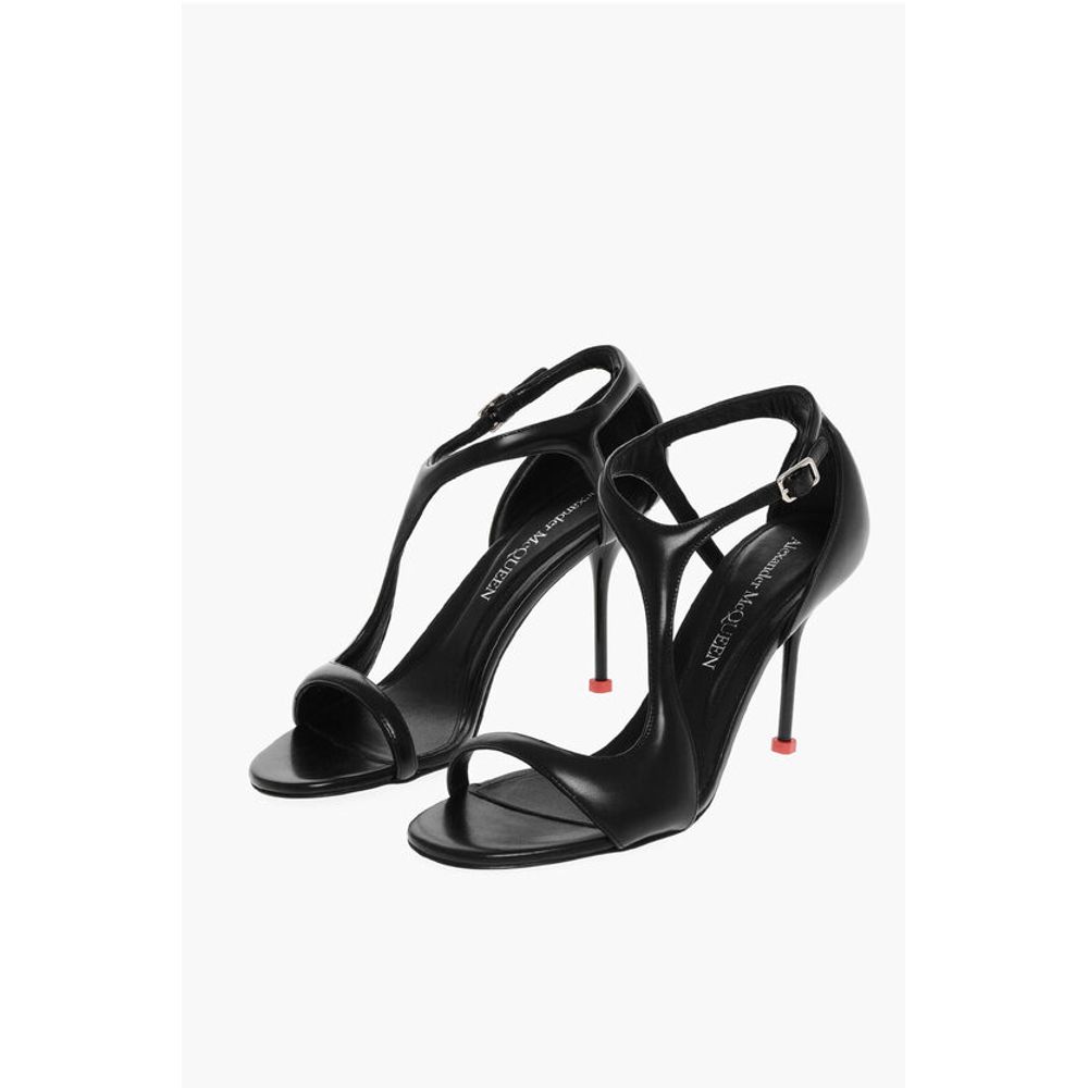 Alexander McQueen Leather SUPPLENESS Sandals with Stiletto Heel 10cm