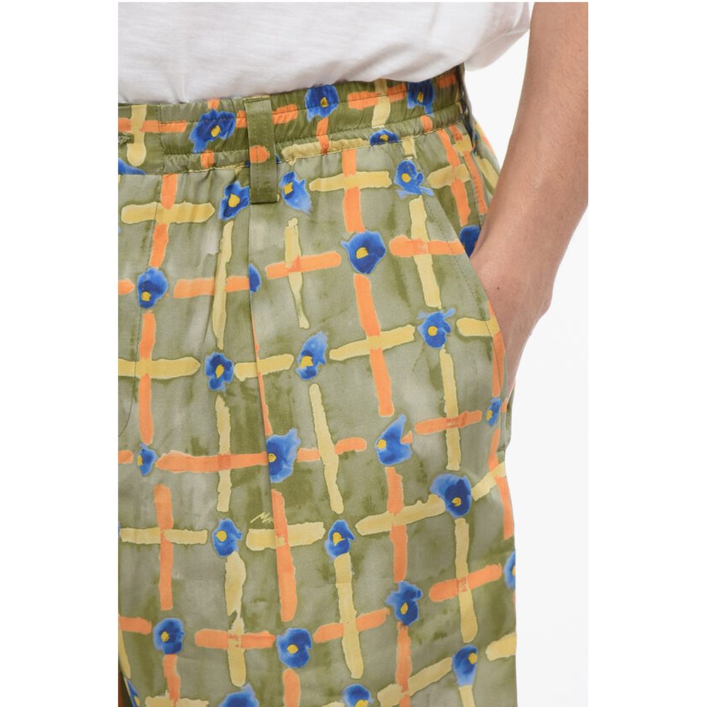 Marni Silk SARABAND Shorts with Elastic Waistband - Image 3