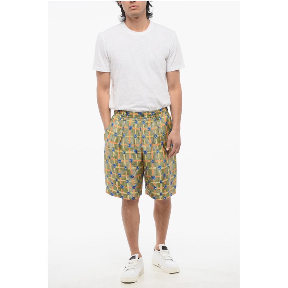 Marni Silk SARABAND Shorts with Elastic Waistband - Image 4