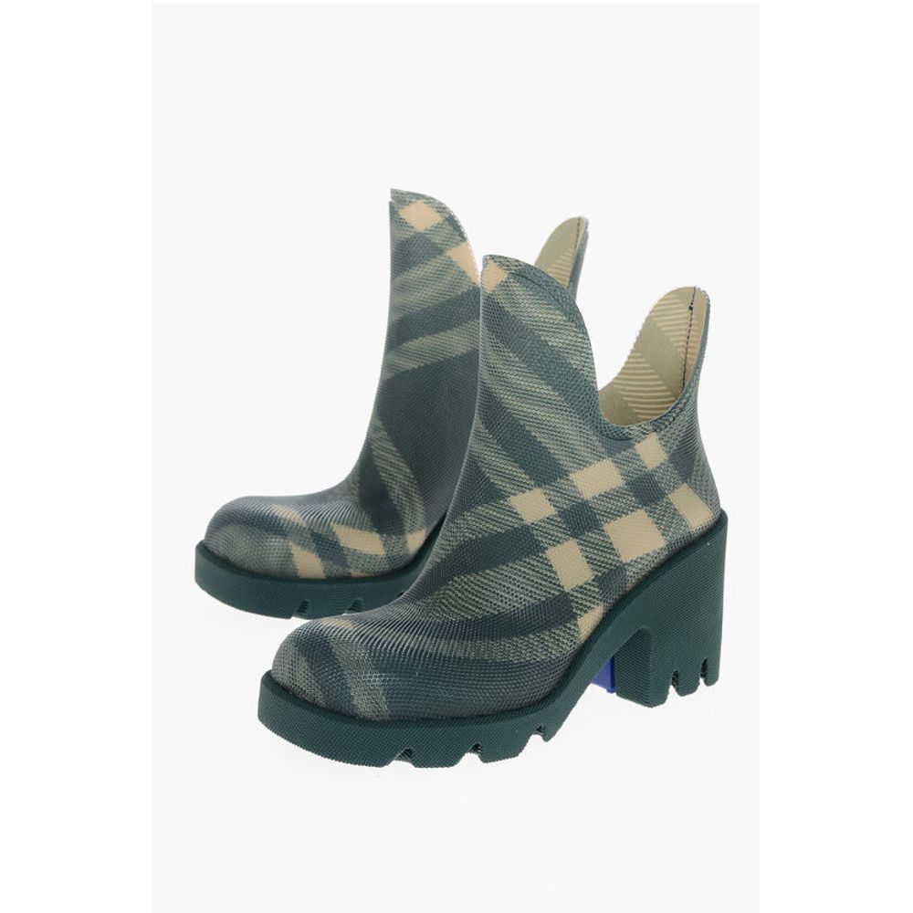 Burberry Tartan Patterned Rubber Booties 8cm