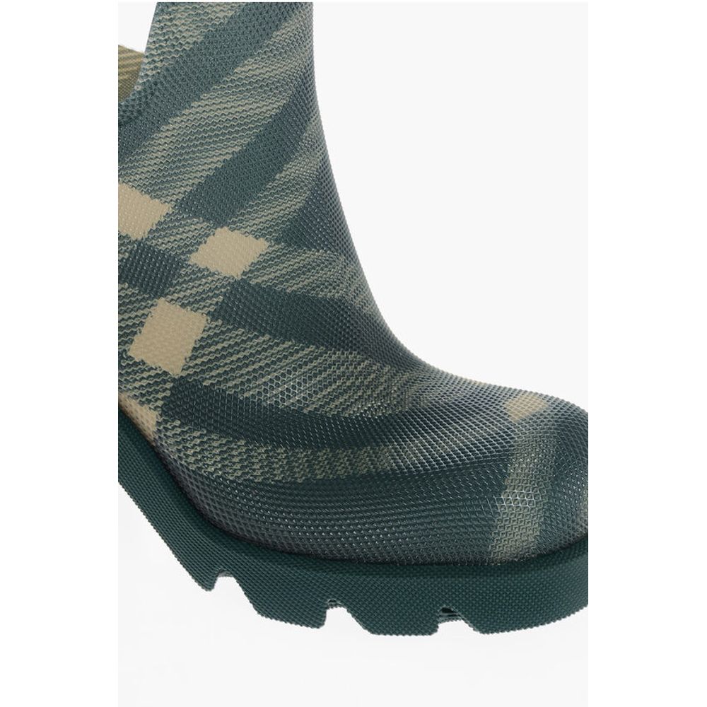 Burberry Tartan Patterned Rubber Booties 8cm - Image 4
