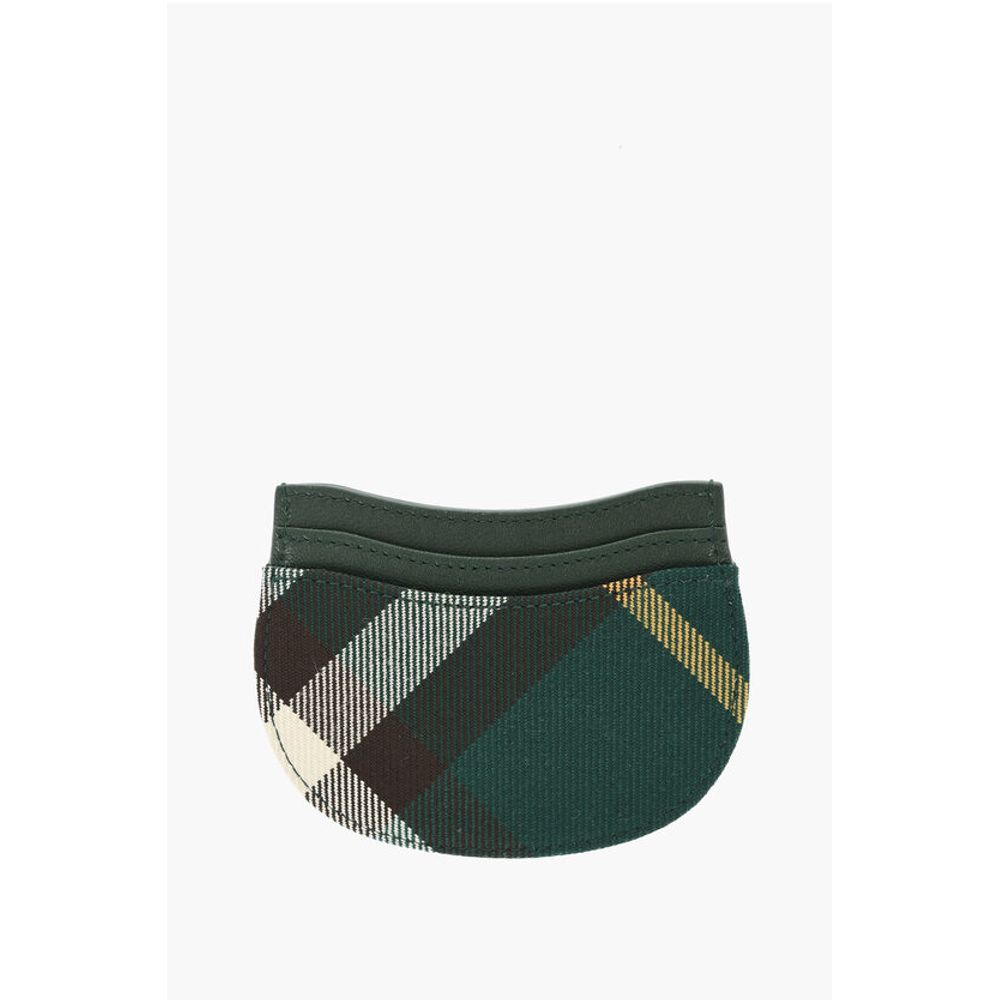 Burberry Checked Leather and Fabric ROCKING HORSE Card Holder - Image 2