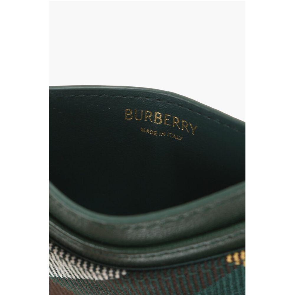 Burberry Checked Leather and Fabric ROCKING HORSE Card Holder - Image 3