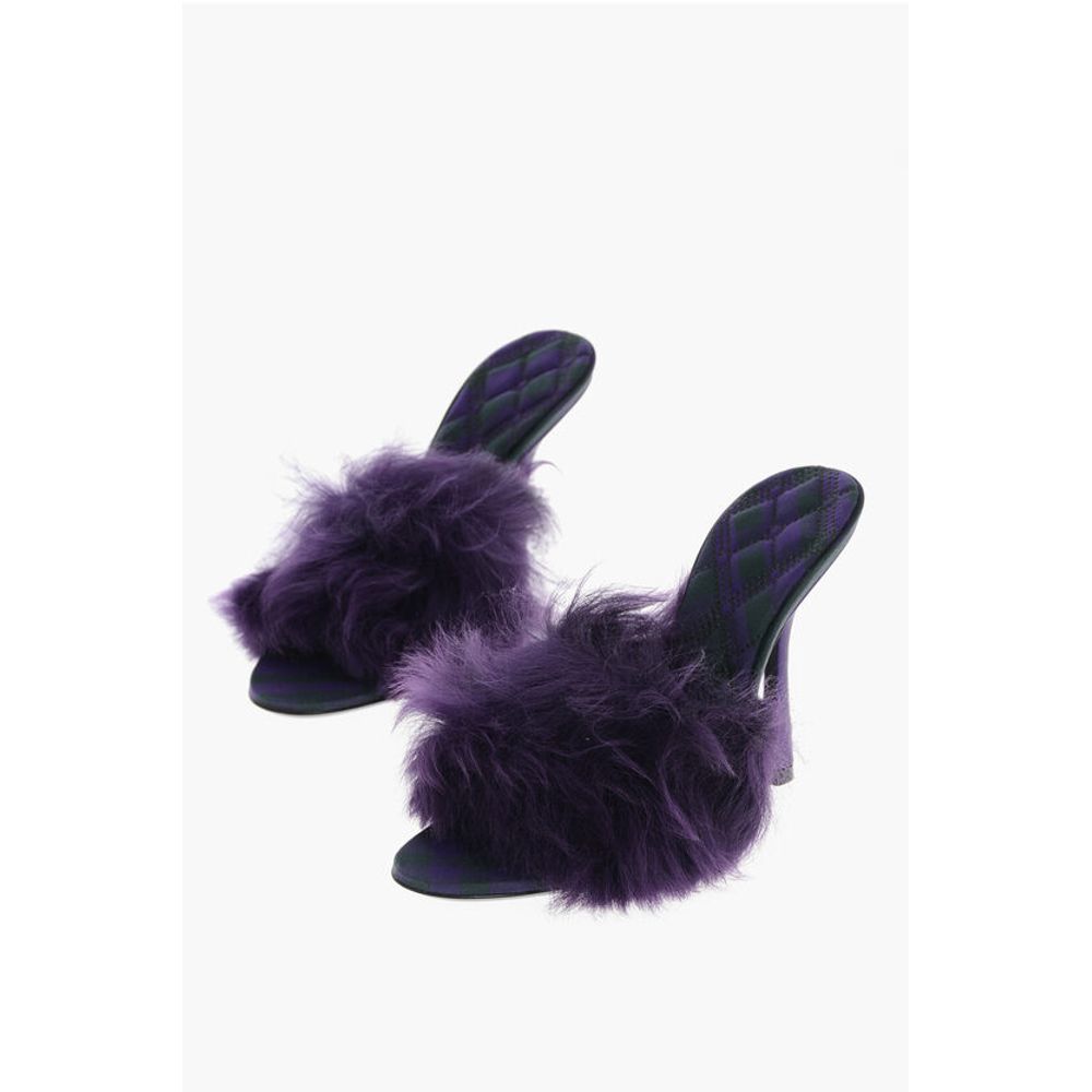 Burberry Shearling Sandals with Covered Heel 11cm