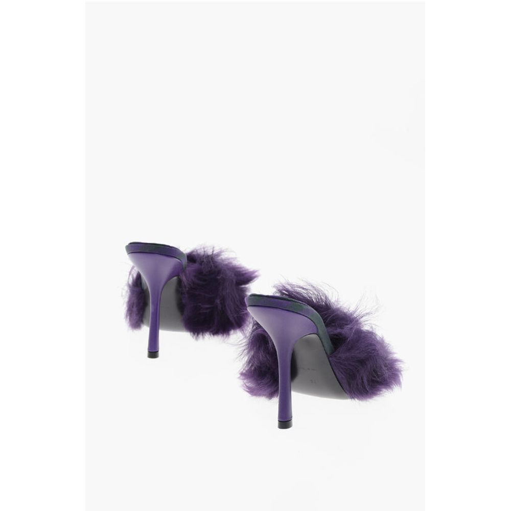 Burberry Shearling Sandals with Covered Heel 11cm - Image 2