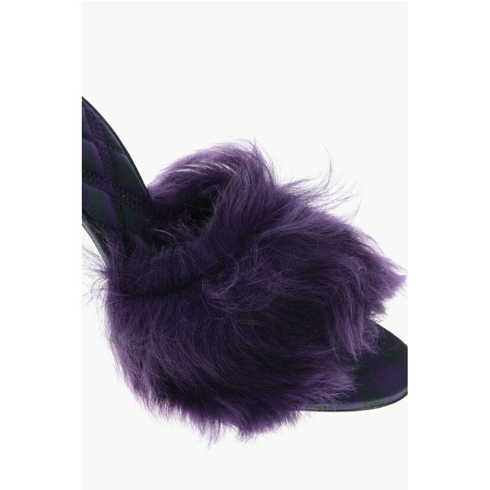 Burberry Shearling Sandals with Covered Heel 11cm - Image 4