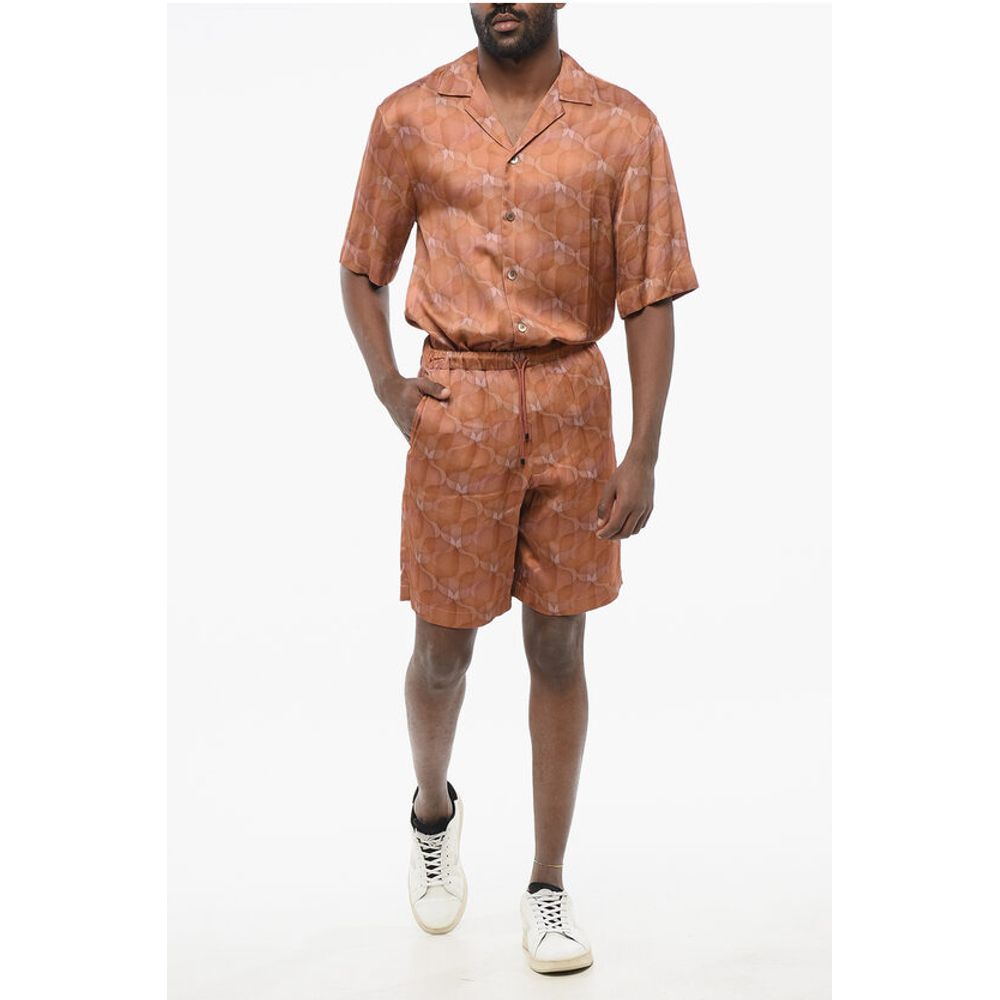 Dries Van Noten Geometric Patterned PIPERI Chiffon Shorts - Image 4
