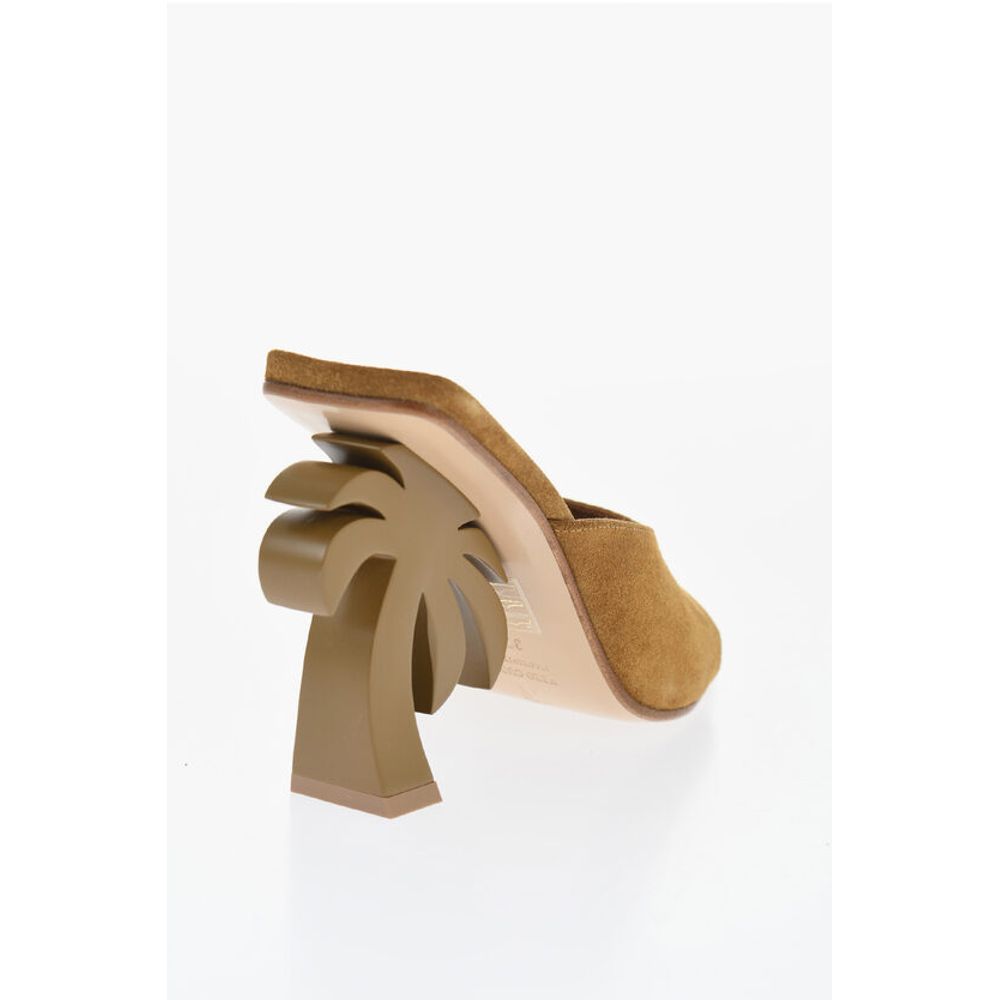 Palm Angels Suede Mules with Palm Tree Heel 8.5cm - Image 2