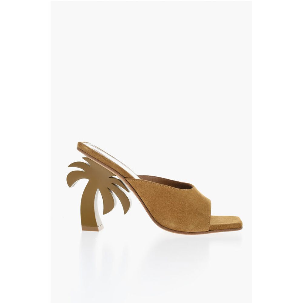 Palm Angels Suede Mules with Palm Tree Heel 8.5cm - Image 3