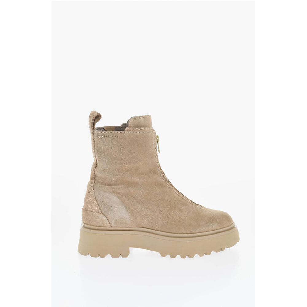 AllSaints Leather OPHELIA Booties with Frontal Zip - Image 3