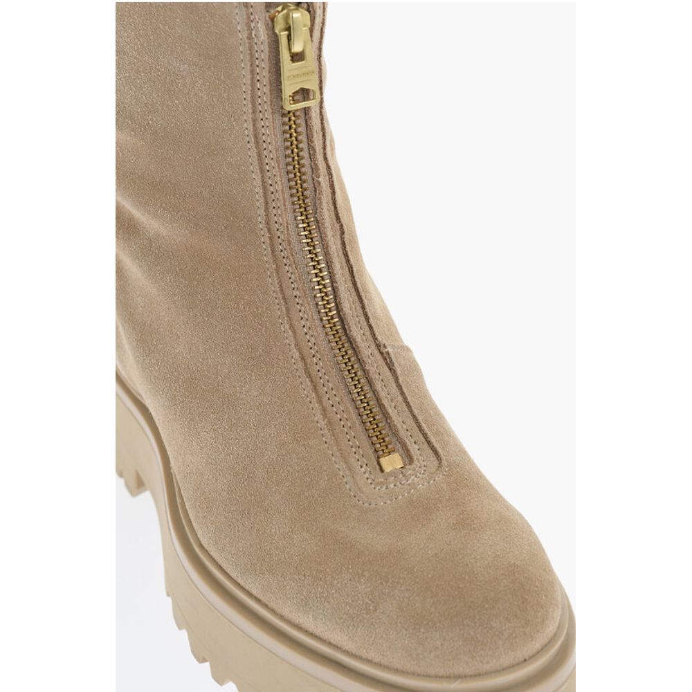 AllSaints Leather OPHELIA Booties with Frontal Zip - Image 4