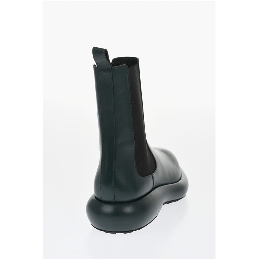Jil Sander Leather Chelsea Booties with Chunky Sole - Image 2