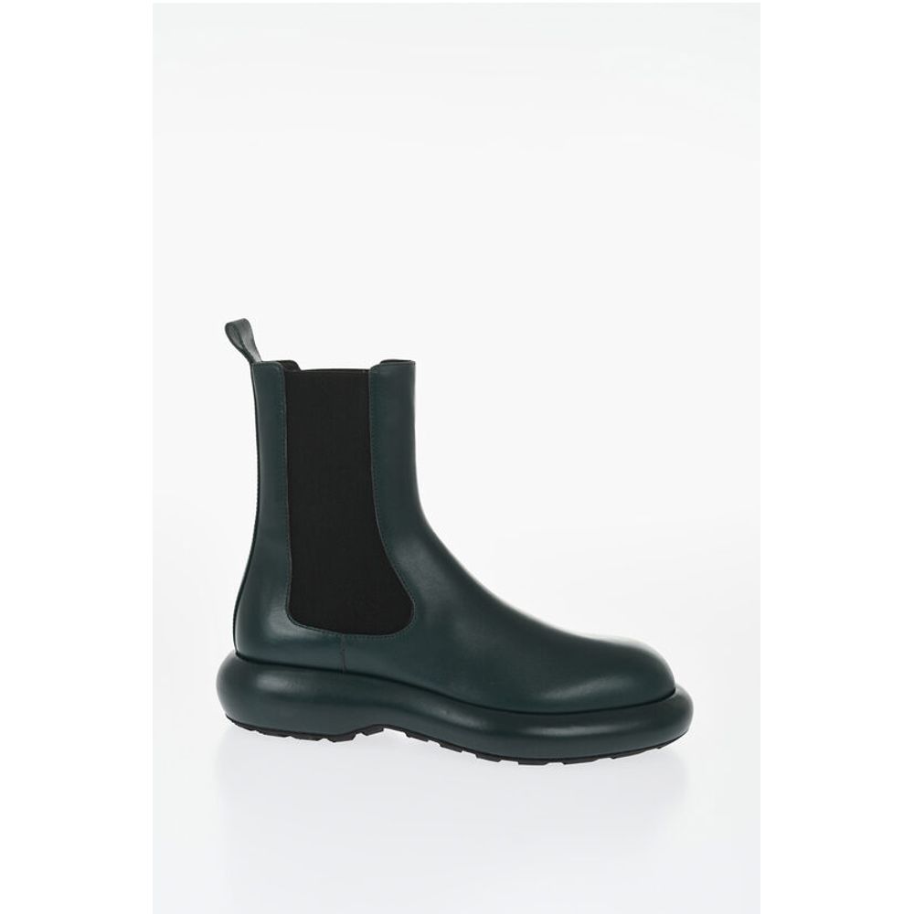 Jil Sander Leather Chelsea Booties with Chunky Sole - Image 3