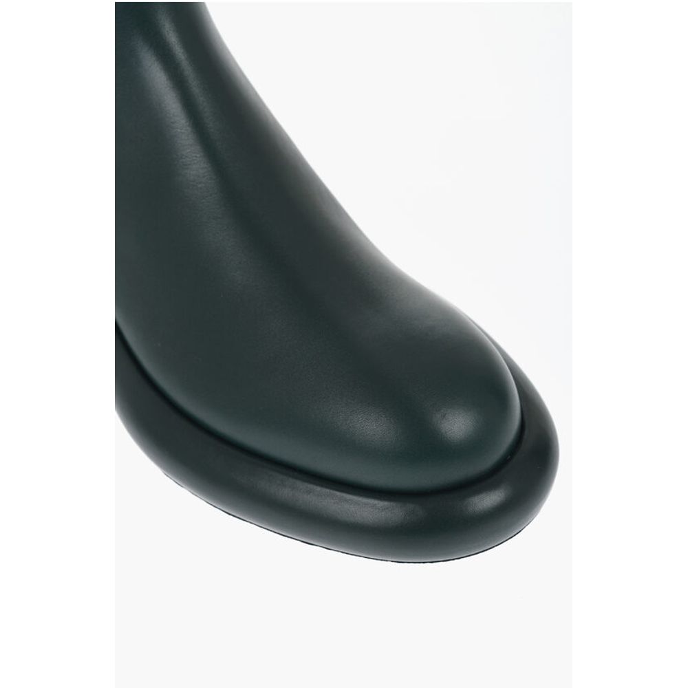Jil Sander Leather Chelsea Booties with Chunky Sole - Image 4