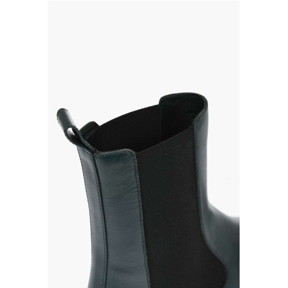 Jil Sander Leather Chelsea Booties with Chunky Sole - Image 5